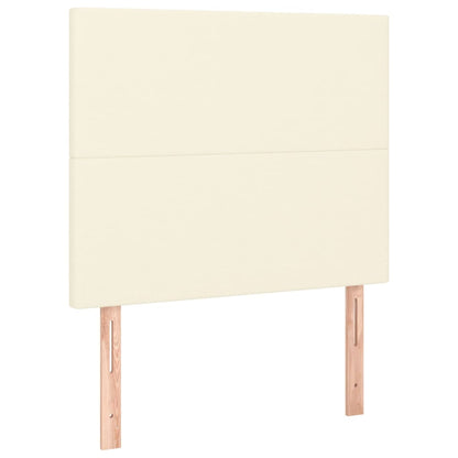 Box Spring Postel S Matrací Krémová 100X200 Cm Umělá Kůže