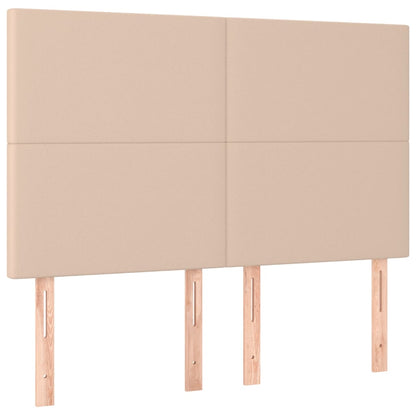 Box Spring Postel S Matrací Cappuccino 140X190 Cm Umělá Kůže