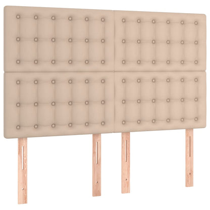 Box Spring Postel S Matrací Cappuccino 140X200 Cm Umělá Kůže