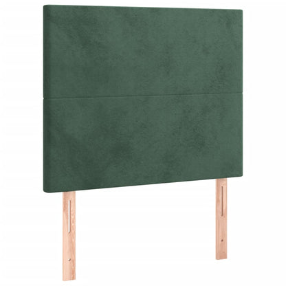 Box Spring Postel S Matrací Tmavě Zelená 90X190 Cm Samet