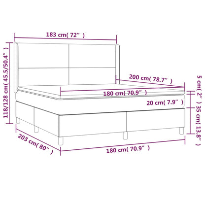 Box Spring Postel S Matrací Tmavě Zelená 180X200 Cm Samet