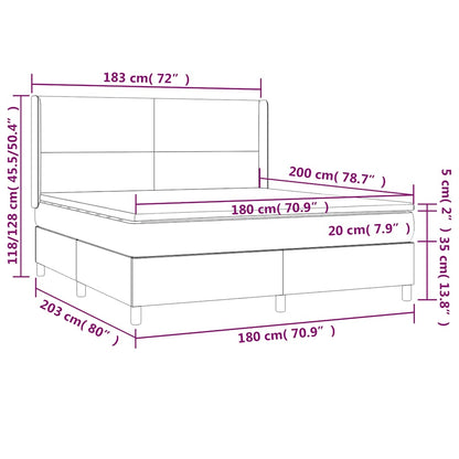 Box Spring Postel S Matrací Tmavě Zelená 180X200 Cm Samet