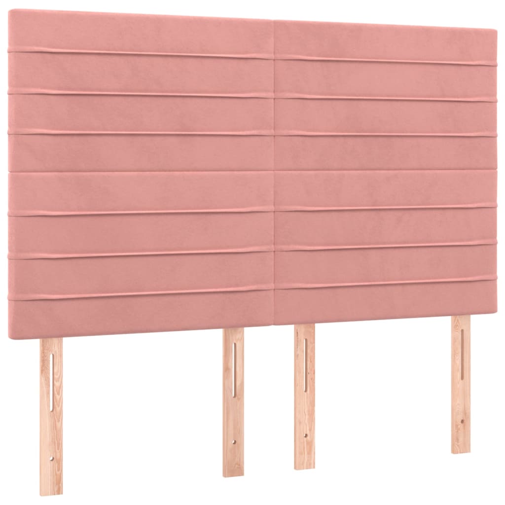 Box Spring Postel S Matrací Samet Růžová
