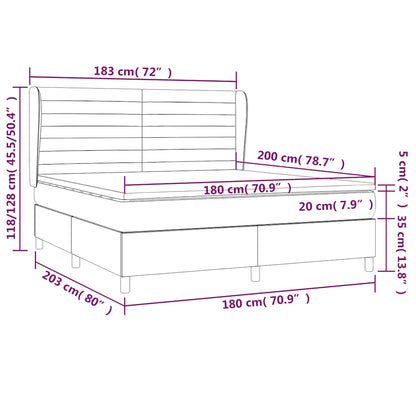 Box Spring Postel S Matrací Tmavě Zelená 180X200 Cm Samet
