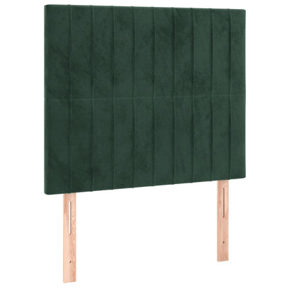 Box Spring Postel S Matrací Tmavě Zelená 80 X 200 Cm Samet