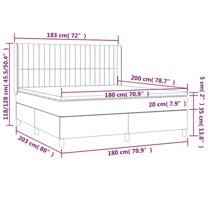 Box Spring Postel S Matrací Tmavě Zelená 180X200 Cm Samet