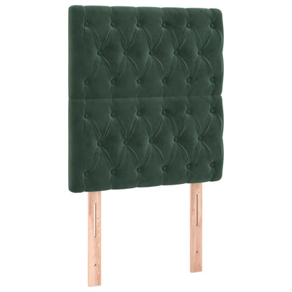 Box Spring Postel S Matrací Tmavě Zelená 80 X 200 Cm Samet