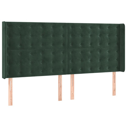 Box Spring Postel S Matrací Tmavě Zelená 200X200 Cm Samet