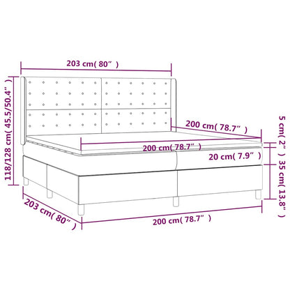 Box Spring Postel S Matrací Tmavě Zelená 200X200 Cm Samet