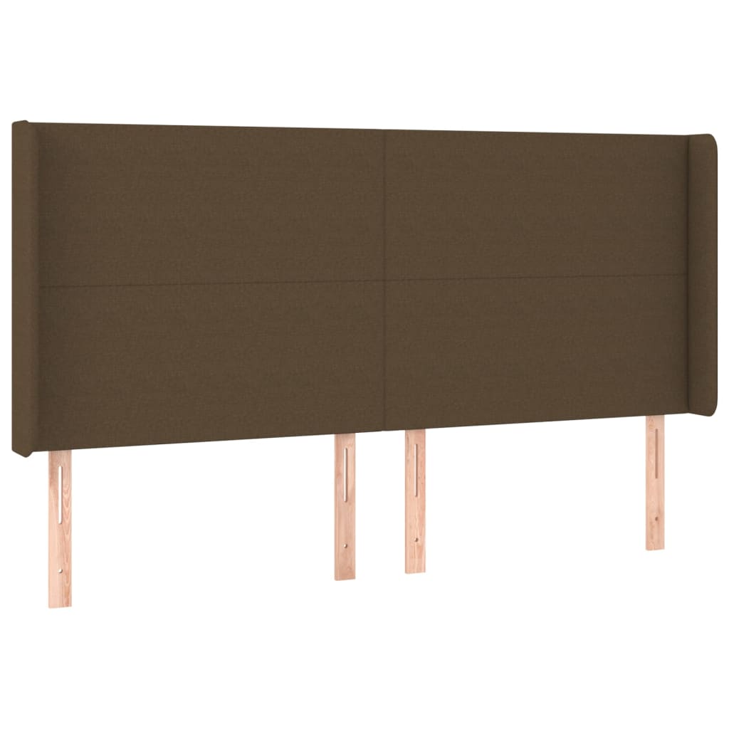Box Spring Postel S Matrací A Led Tmavě Hnědá 200X200 Cm Textil