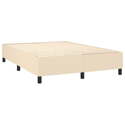Box Spring Postel S Matrací A Led Textil Krémová