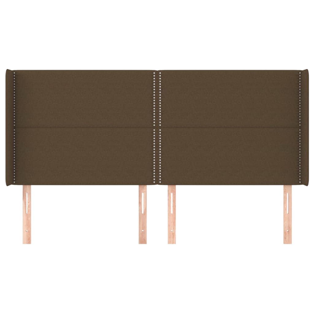 Box Spring Postel S Matrací A Led Tmavě Hnědá 180X200 Cm Textil