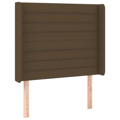Box Spring Postel S Matrací A Led Tmavě Hnědá 90X190 Cm Textil