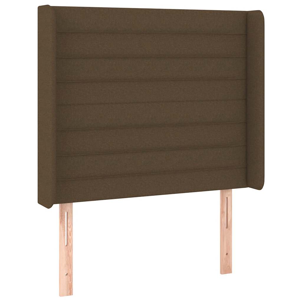 Box Spring Postel S Matrací A Led Tmavě Hnědá 90X200 Cm Textil