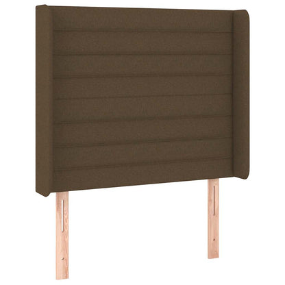 Box Spring Postel S Matrací A Led Tmavě Hnědá 90X200 Cm Textil