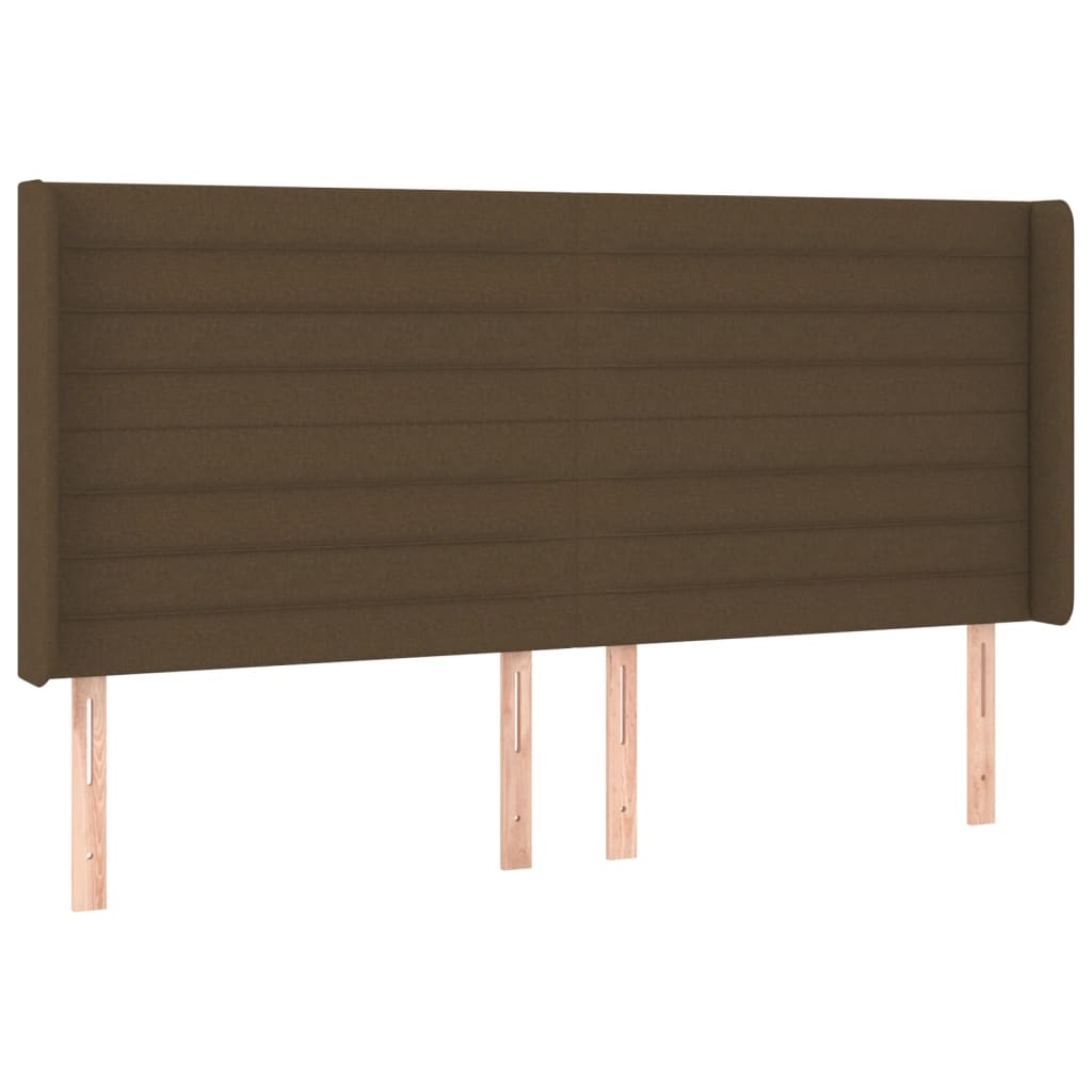 Box Spring Postel S Matrací A Led Tmavě Hnědá 160X200 Cm Textil