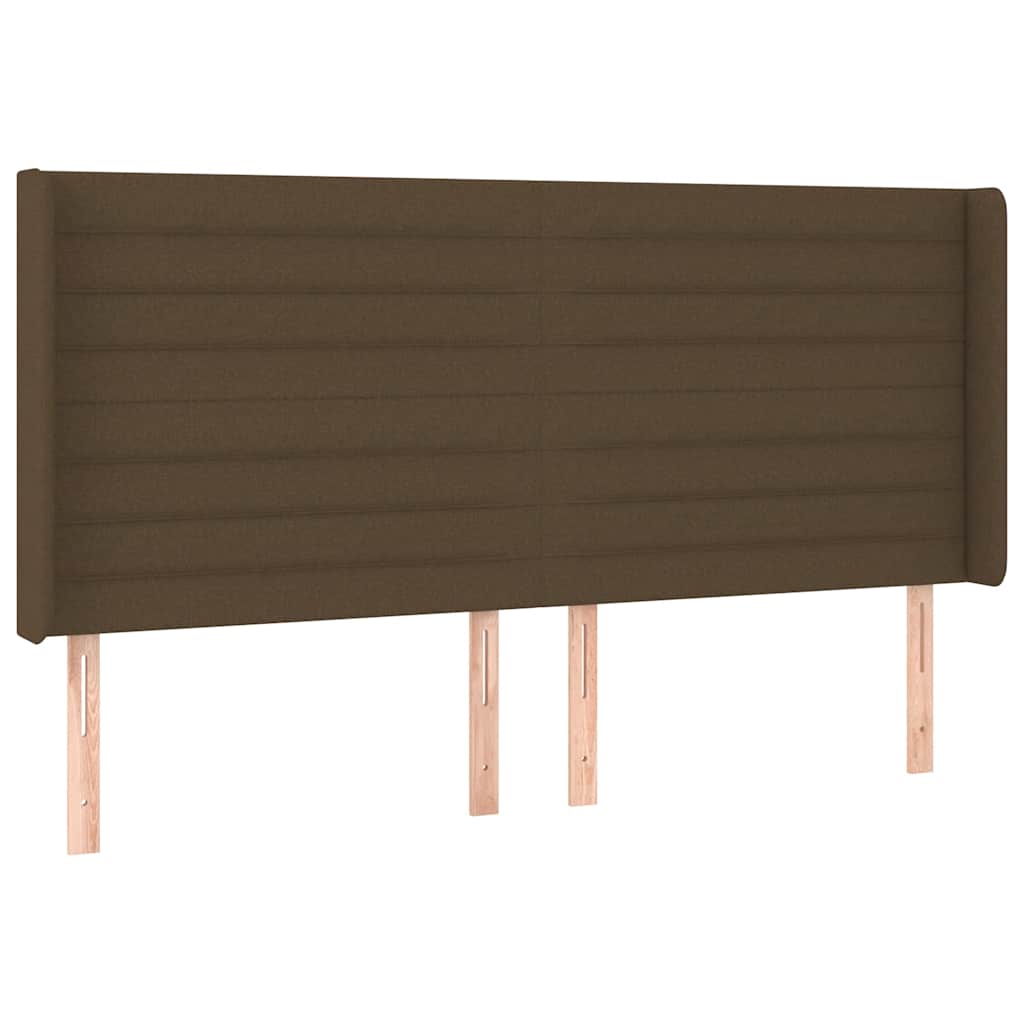 Box Spring Postel S Matrací A Led Tmavě Hnědá 180X200 Cm Textil