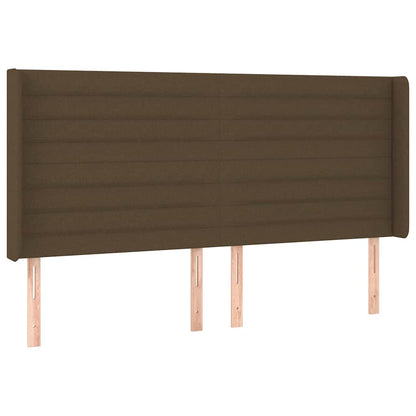 Box Spring Postel S Matrací A Led Tmavě Hnědá 180X200 Cm Textil