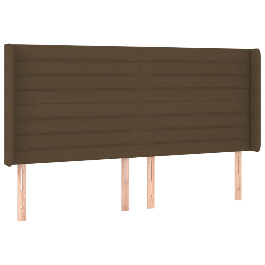 Box Spring Postel S Matrací A Led Tmavě Hnědá 200X200 Cm Textil