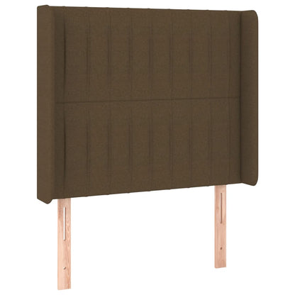 Box Spring Postel S Matrací A Led Tmavě Hnědá 90X190 Cm Textil