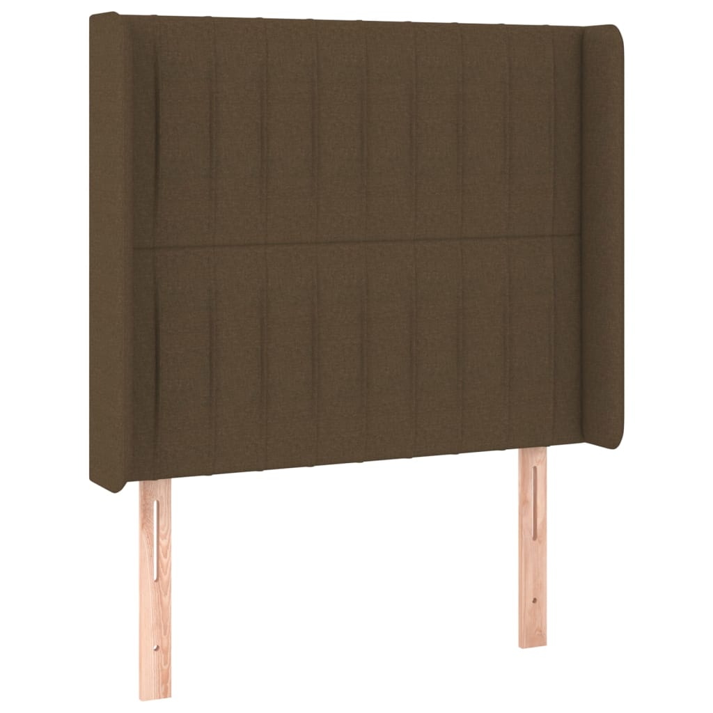 Box Spring Postel S Matrací A Led Tmavě Hnědá 90X200 Cm Textil
