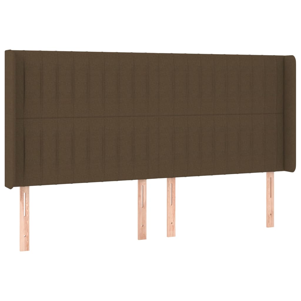 Box Spring Postel S Matrací A Led Tmavě Hnědá 160X200 Cm Textil