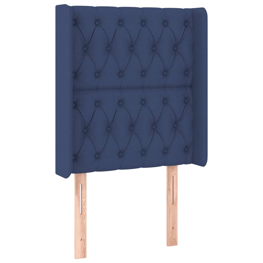 Box Spring Postel S Matrací A Led Textil Modrá