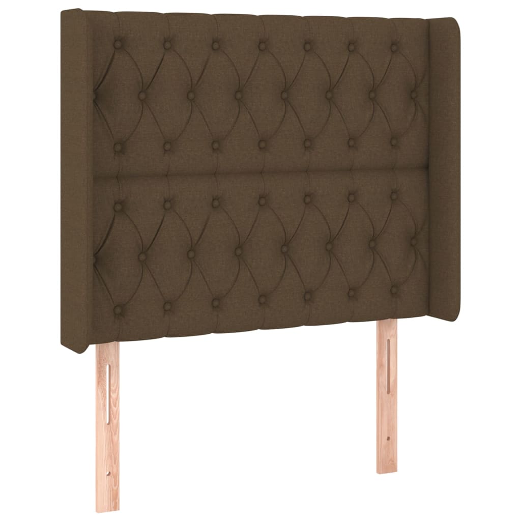Box Spring Postel S Matrací A Led Tmavě Hnědá 90X200 Cm Textil