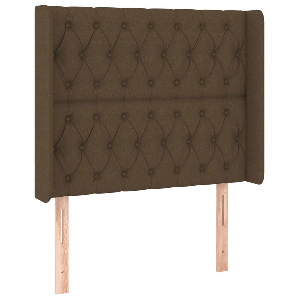Box Spring Postel S Matrací A Led Tmavě Hnědá 100X200 Cm Textil