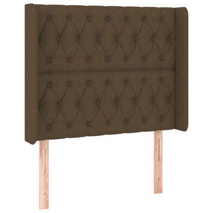Box Spring Postel S Matrací A Led Tmavě Hnědá 100X200 Cm Textil