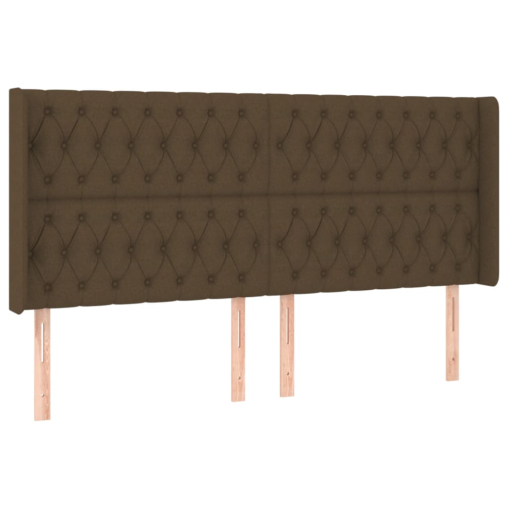 Box Spring Postel S Matrací A Led Tmavě Hnědá 180X200 Cm Textil