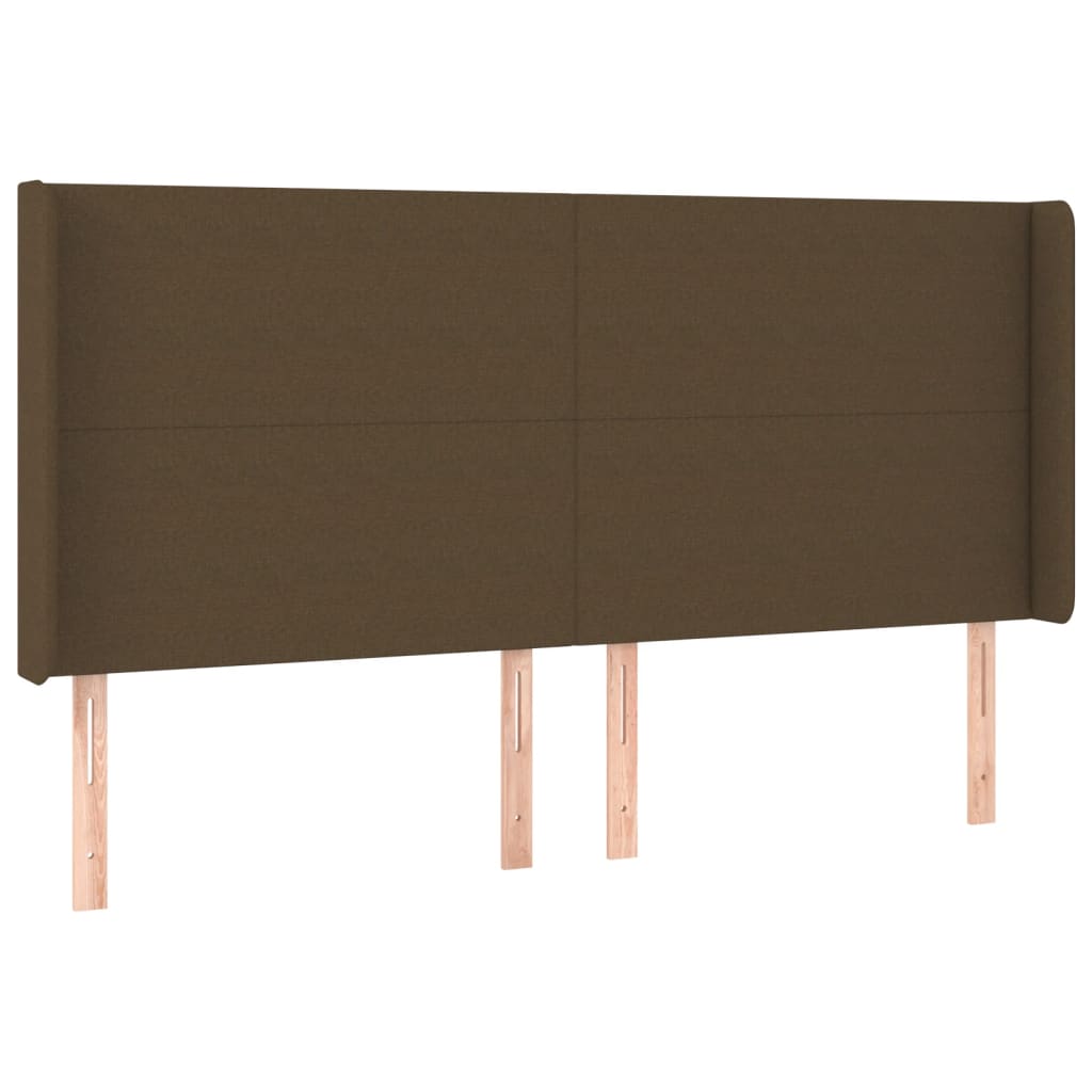 Box Spring Postel S Matrací A Led Tmavě Hnědá 180X200 Cm Textil