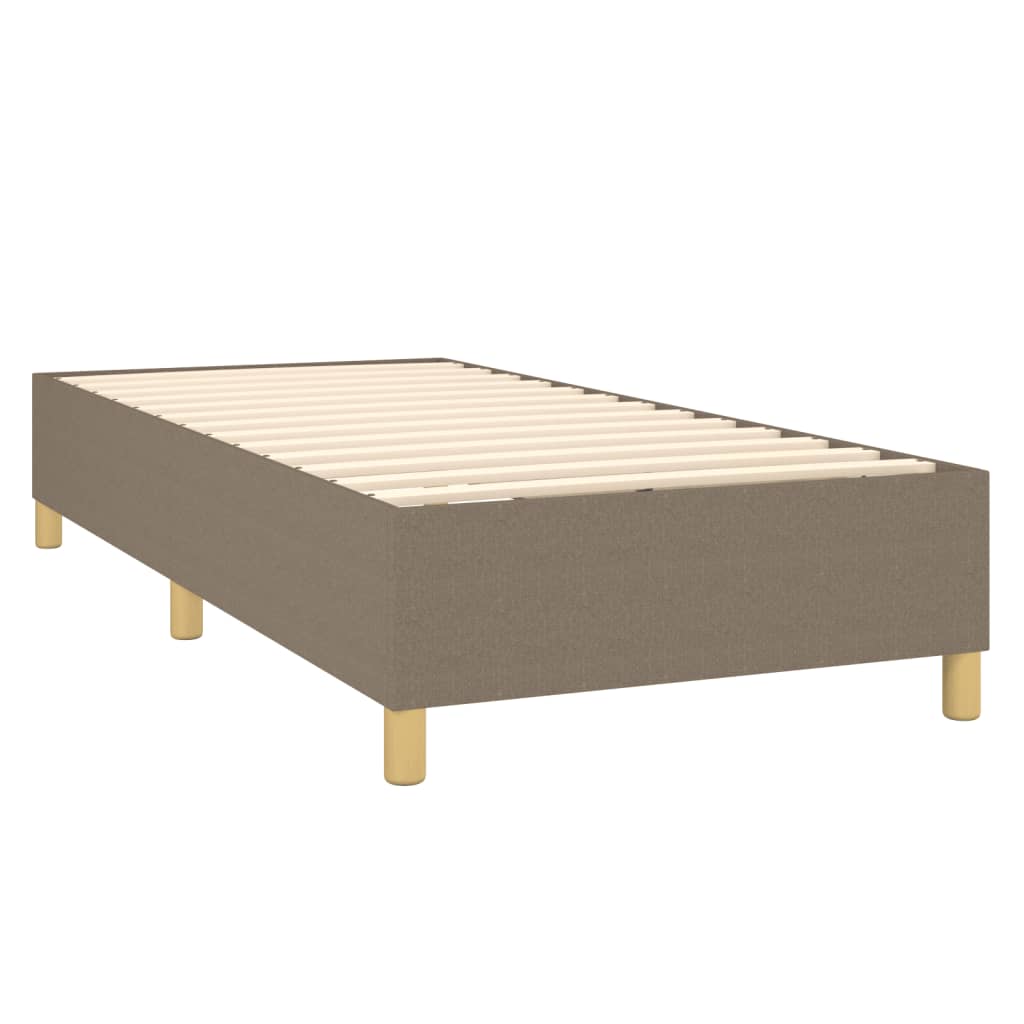 Box Spring Postel S Matrací A Led Tmavě Hnědá 90X200 Cm Textil