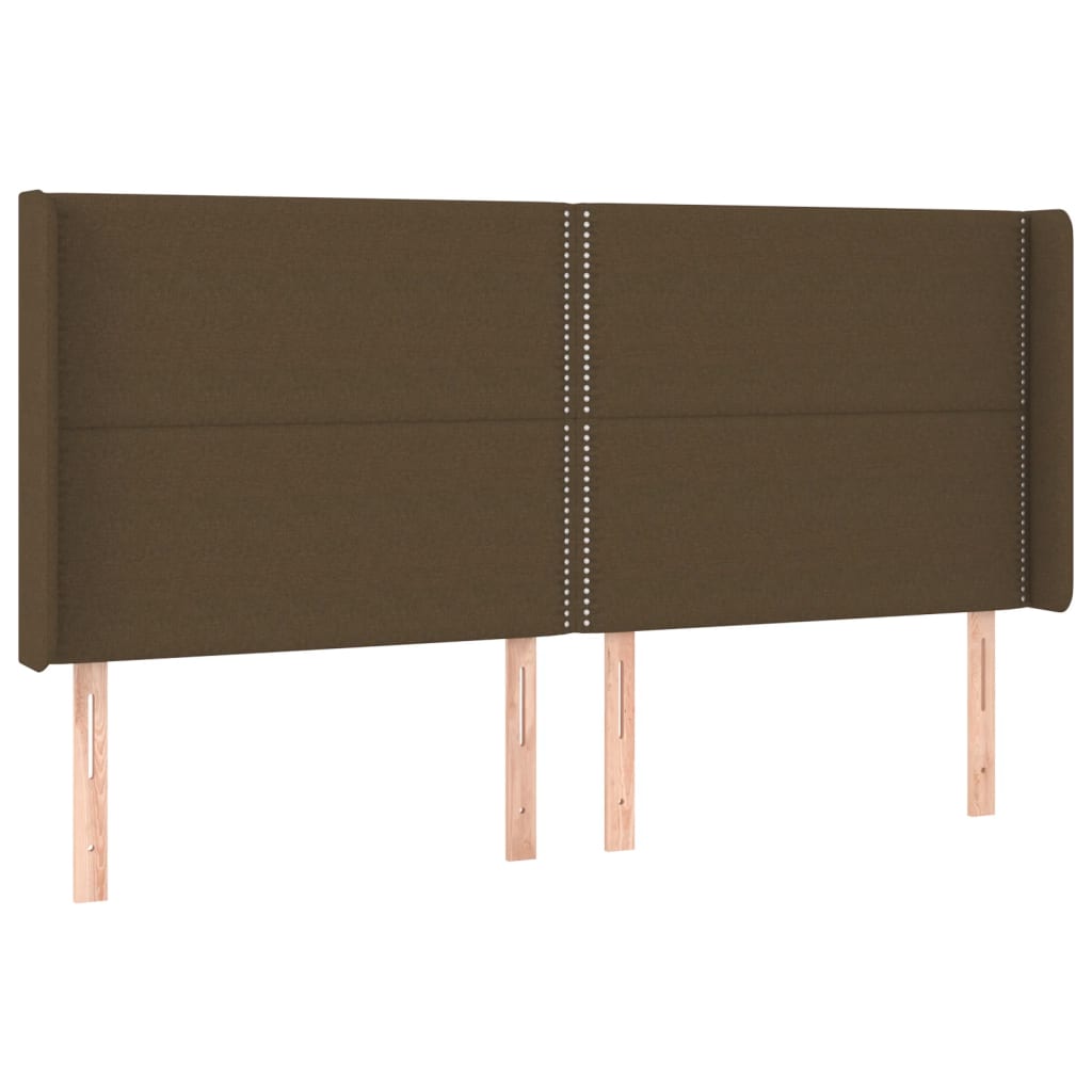 Box Spring Postel S Matrací A Led Tmavě Hnědá 180X200 Cm Textil