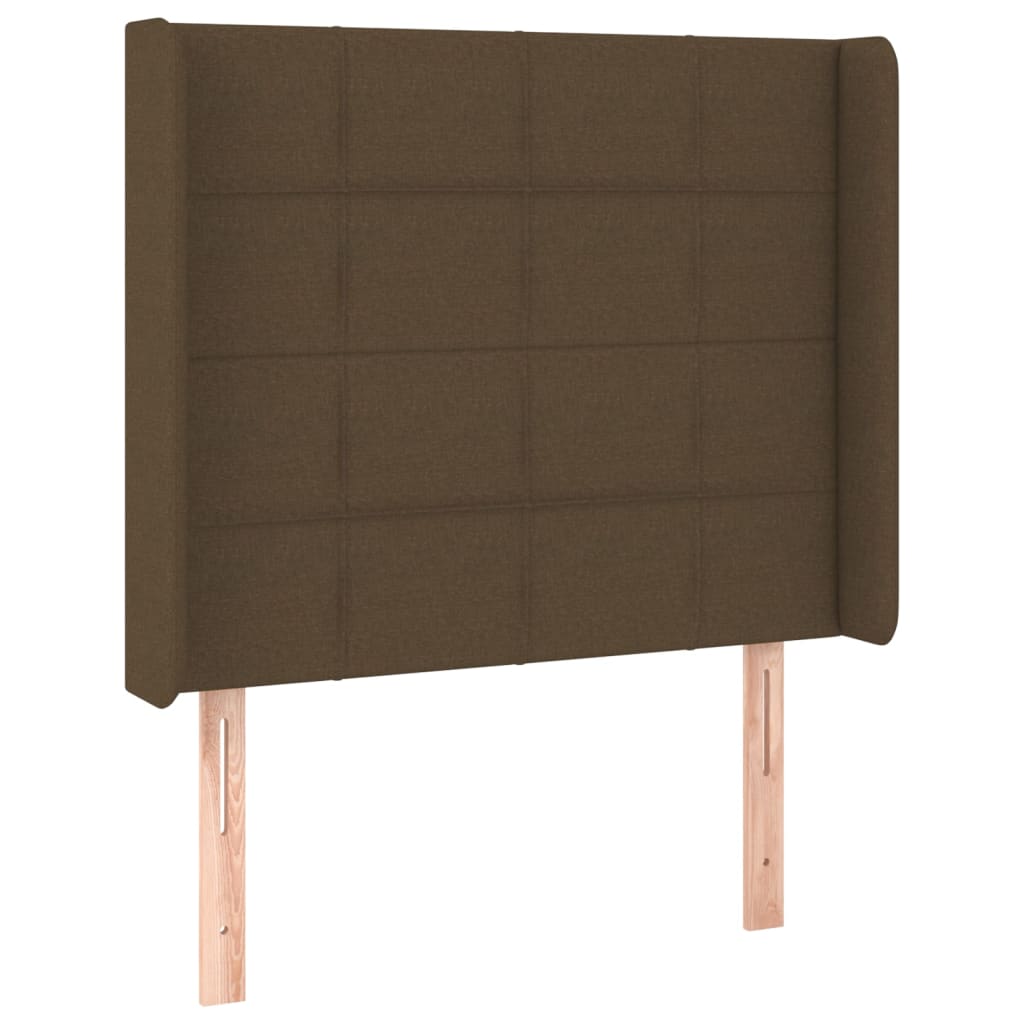Box Spring Postel S Matrací A Led Textil Tmavě Hnědá