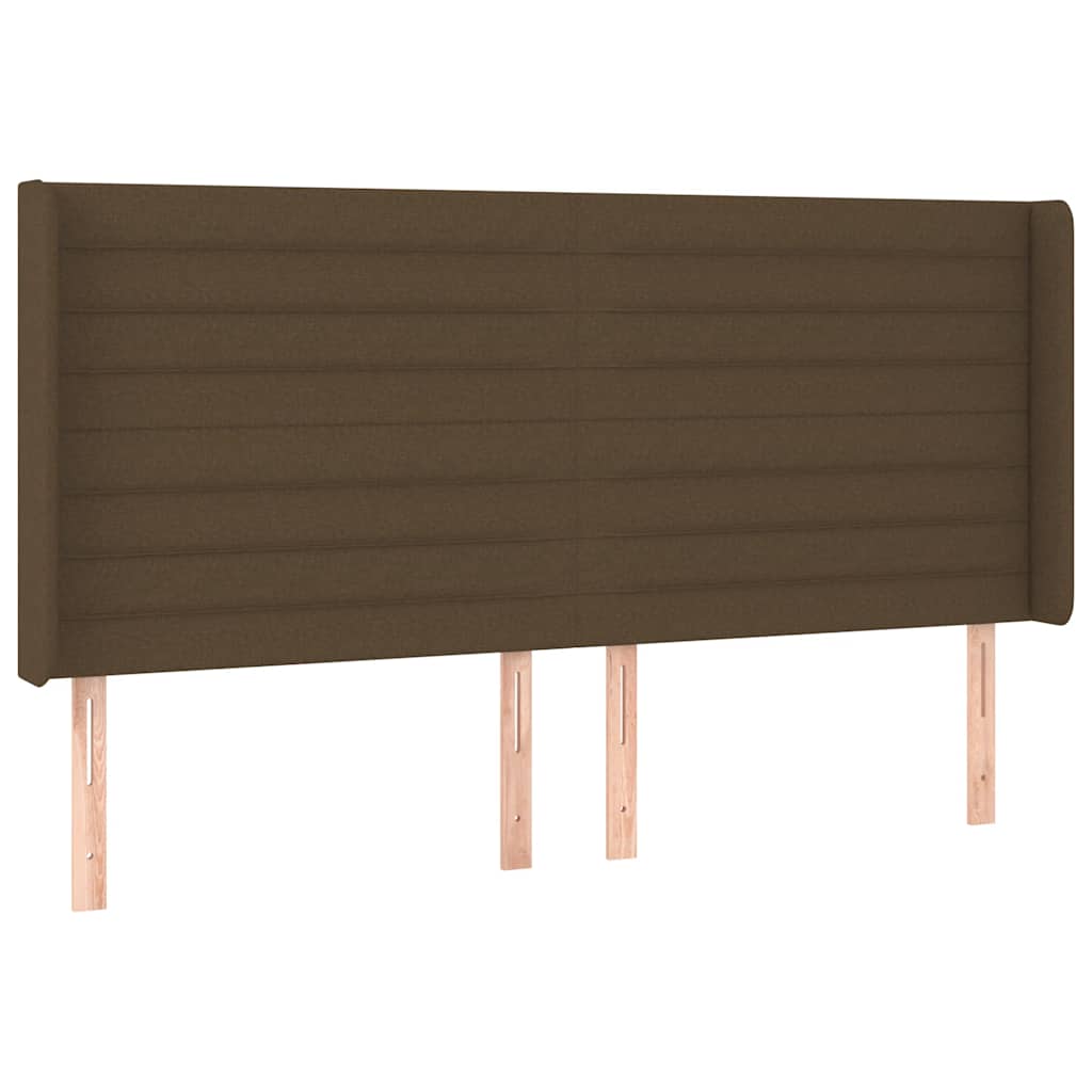Box Spring Postel S Matrací A Led Tmavě Hnědá 180X200 Cm Textil