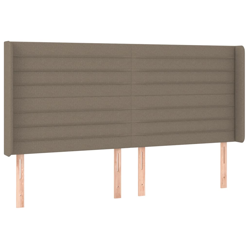 Box Spring Postel S Matrací A Led Taupe 200X200 Cm Textil