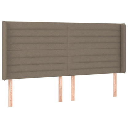Box Spring Postel S Matrací A Led Taupe 200X200 Cm Textil