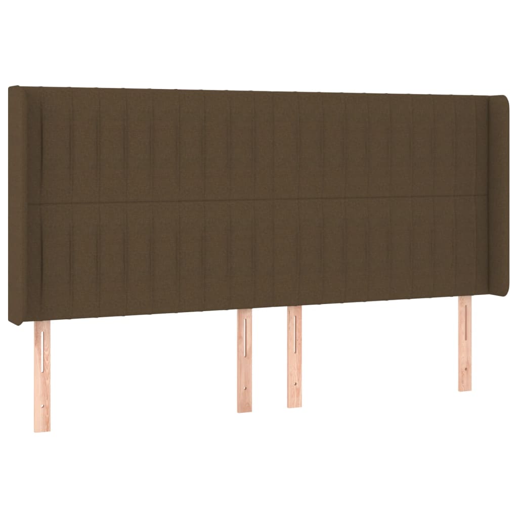 Box Spring Postel S Matrací A Led Tmavě Hnědá 180X200 Cm Textil