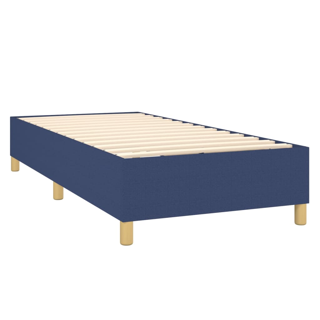 Box Spring Postel S Matrací A Led Textil Modrá