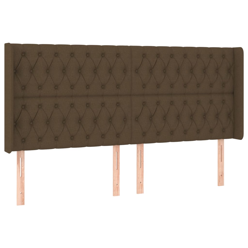 Box Spring Postel S Matrací A Led Tmavě Hnědá 200X200 Cm Textil