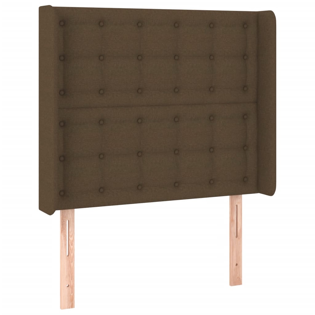 Box Spring Postel S Matrací A Led Tmavě Hnědá 90X190 Cm Textil