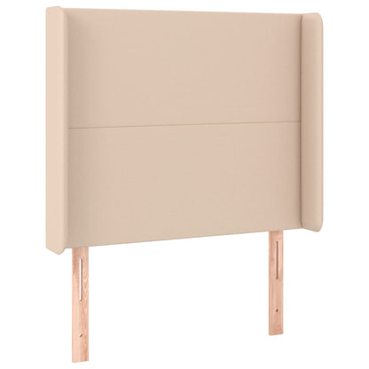 Box Spring Postel Matrace A Led Cappuccino 90X190 Cm Umělá Kůže
