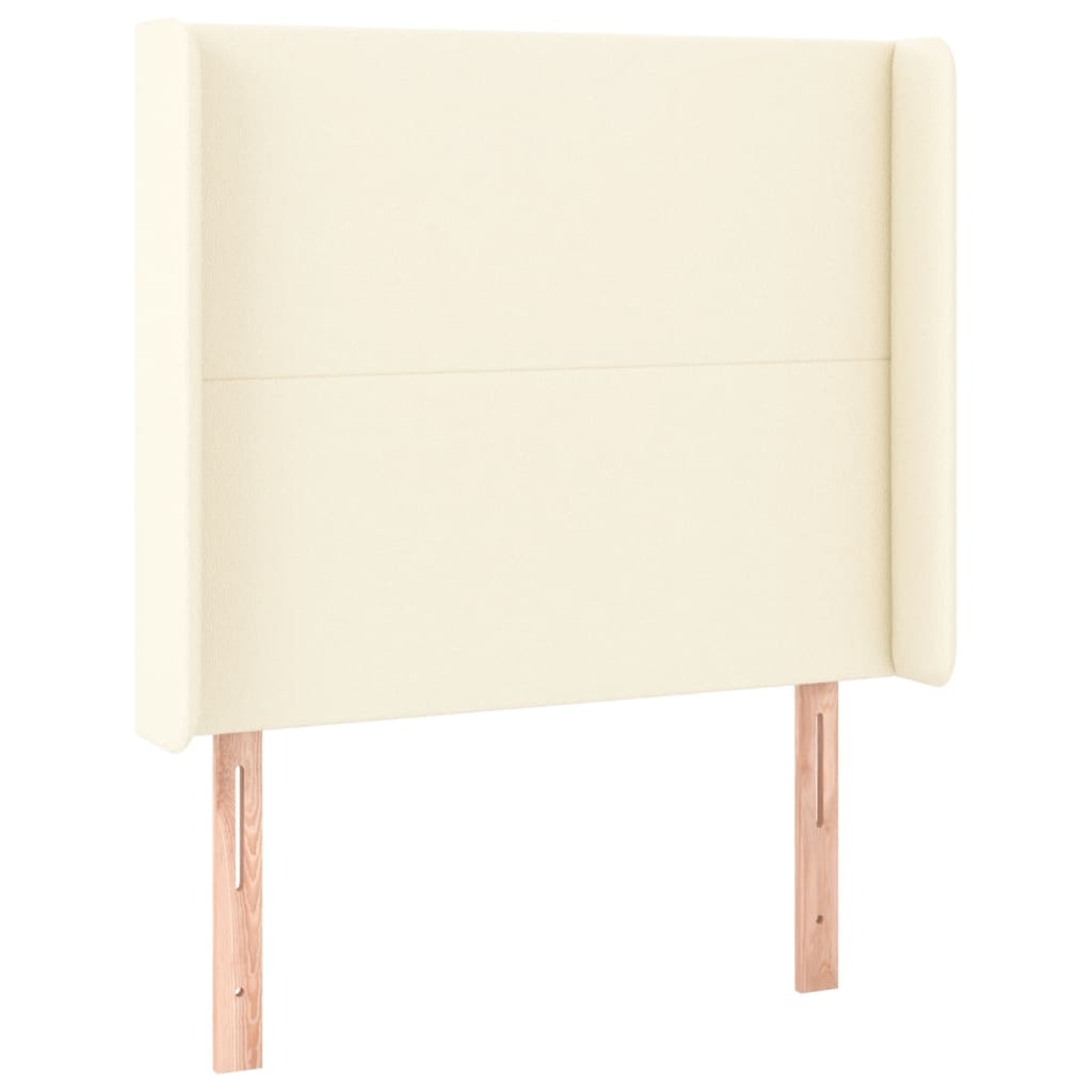 Box Spring Postel S Matrací A Led Krémová 100X200 Cm Umělá Kůže