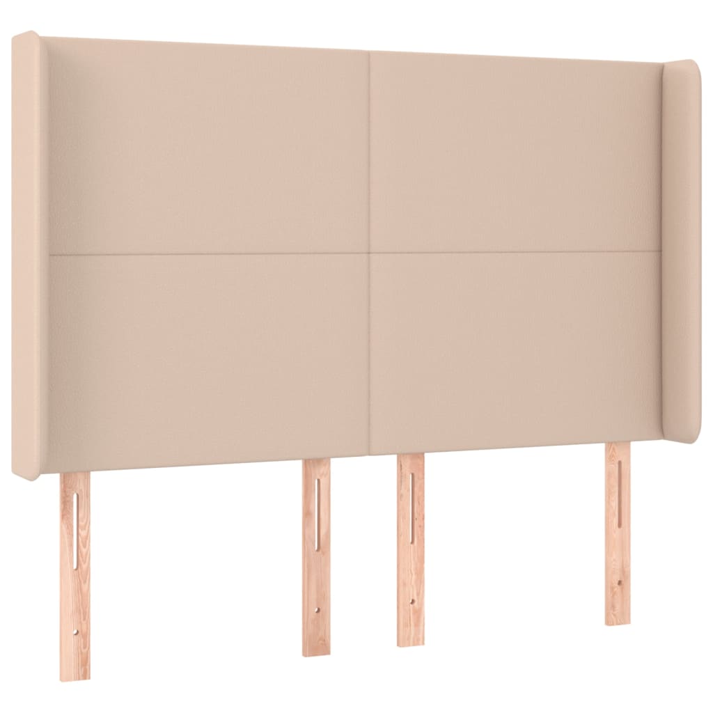 Box Spring Postel Matrace A Led Cappuccino 140X200Cm Umělá Kůže