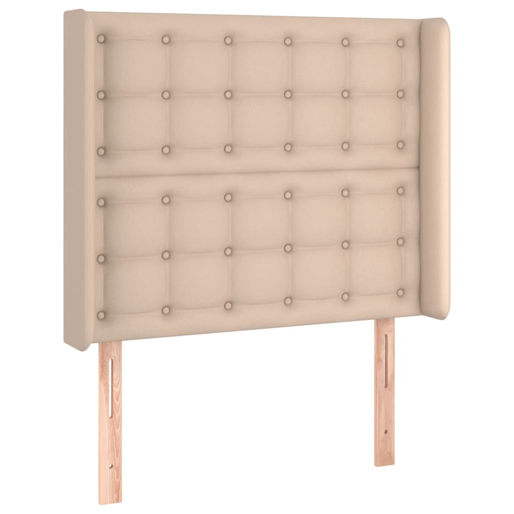 Box Spring Postel Matrace A Led Cappuccino 90X190 Cm Umělá Kůže