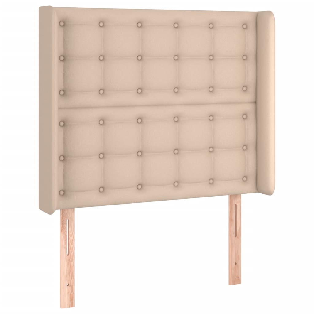 Box Spring Postel Matrace A Led Cappuccino 100X200Cm Umělá Kůže