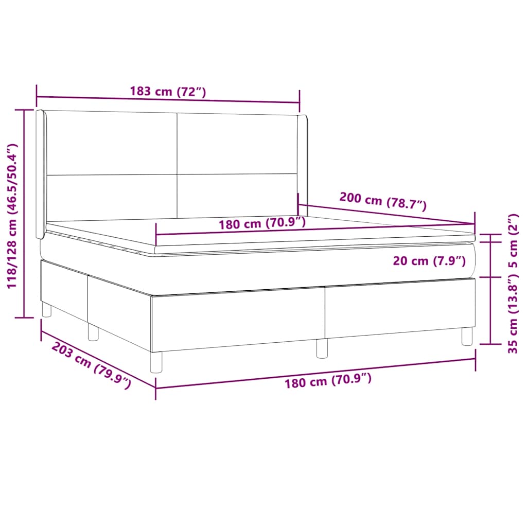 Box Spring Postel S Matrací A Led Tmavě Zelená 180X200 Cm Samet