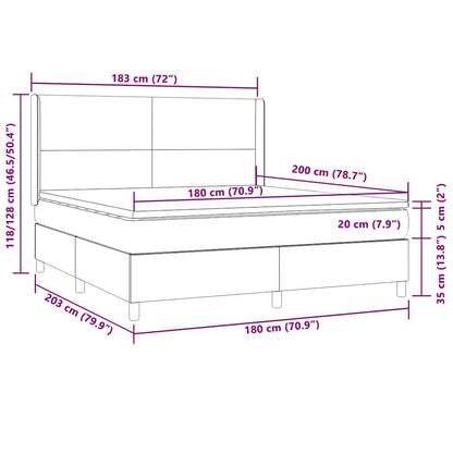 Box Spring Postel S Matrací A Led Tmavě Zelená 180X200 Cm Samet