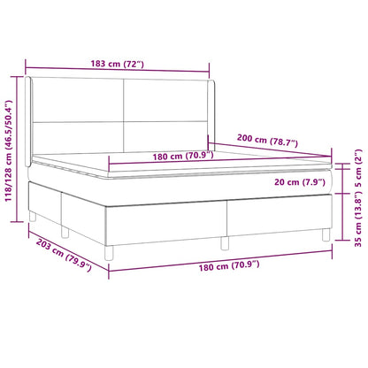 Box Spring Postel S Matrací A Led Tmavě Zelená 180X200 Cm Samet